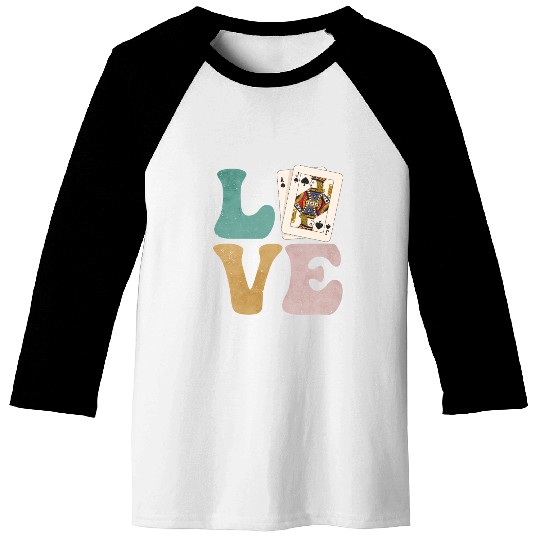Blackjack Gambling Cards Baseball Tees