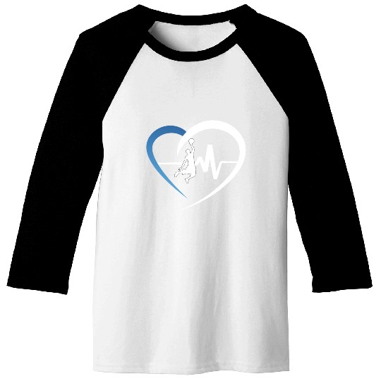 Basketball Heartbeat Baseball Tees