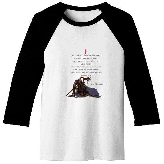 Knights Templar Christian Religious Warrior Oath Baseball Tees