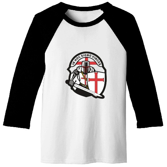 Crusader 'in Hoc Signo Vinces ' Knights Templar Baseball Tees