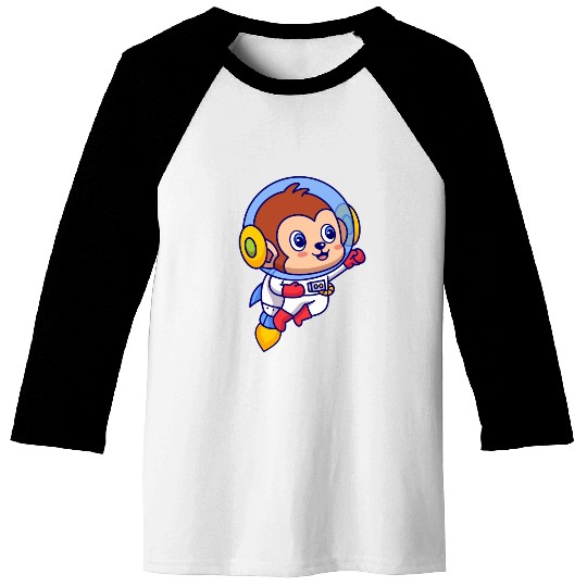 Flying Monkey Astronaut Baseball Tees