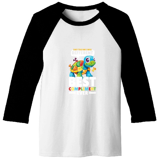 Autism Turtle Autistic Puzzle Autism Awareness Baseball Tees