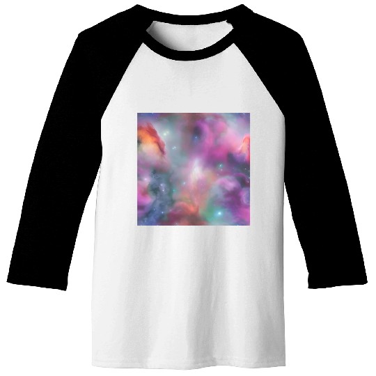 Galaxy nebula abstract design Baseball Tees