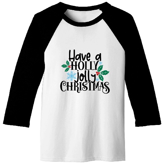 Holly Jolly Christmas Baseball Tees