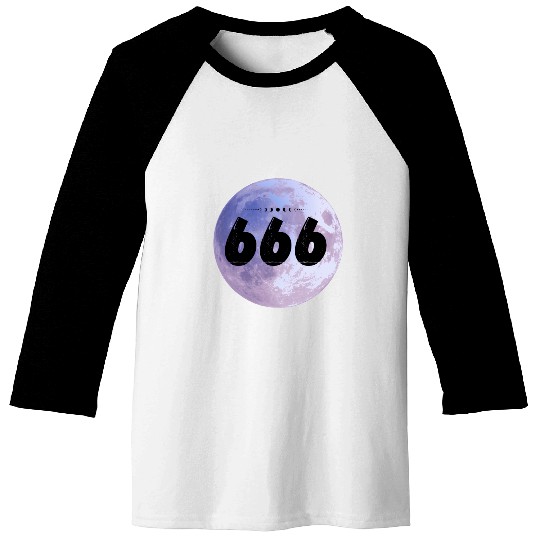 Purple Moon Angel Numbers 666 Baseball Tees