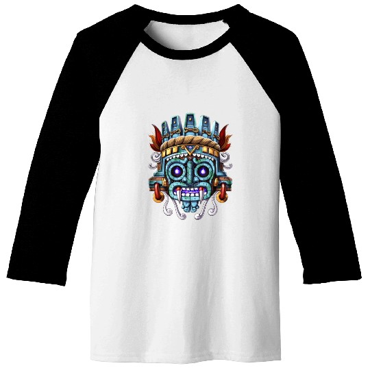 Aztec God Tlaloc Baseball Tees