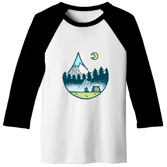 Keep It Simple (Camping At Night) Baseball Tees