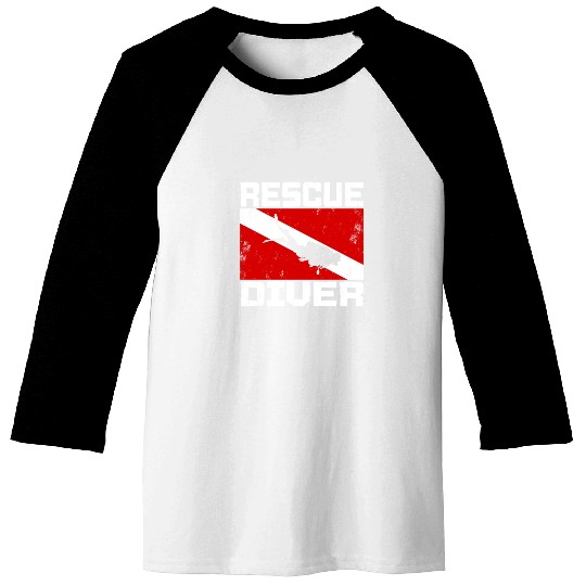 Dive Master Rescue Diver Scuba Diving Instructor Baseball Tees