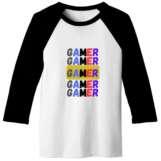Distressed Retro Gamer Baseball Tees