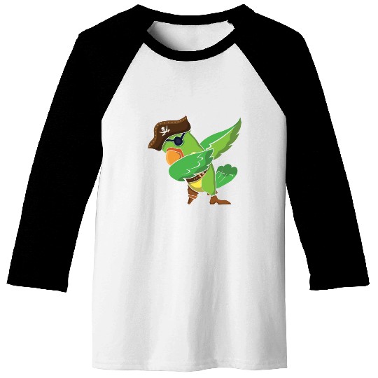 Parrot Jolly Pirate Decor Lazy Halloween Baseball Tees