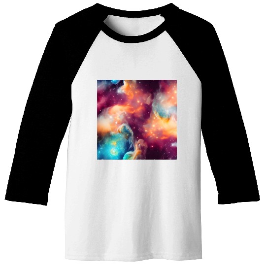 Galaxy nebula abstract design Baseball Tees