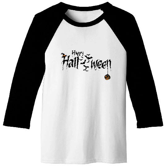 Pumpkin Happy Halloween Costume Scary Baseball Tees