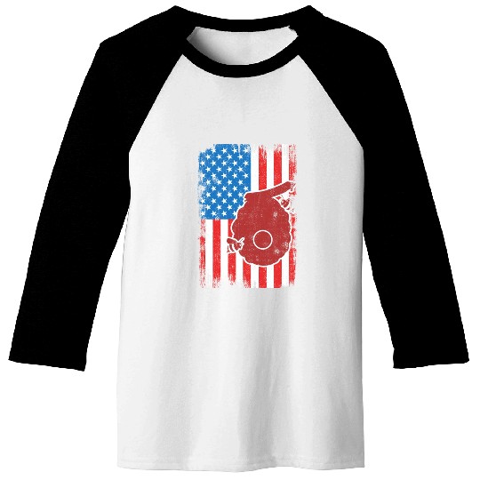 Patriotic US Beekeeper Baseball Tees