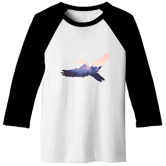 Hummingbird Bird Mountains Fly Nature Paradise Baseball Tees