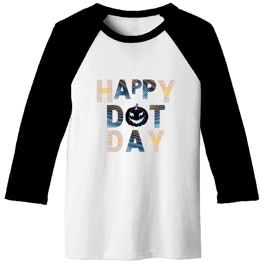 Happy dot day pumpkin polka dot Baseball Tees