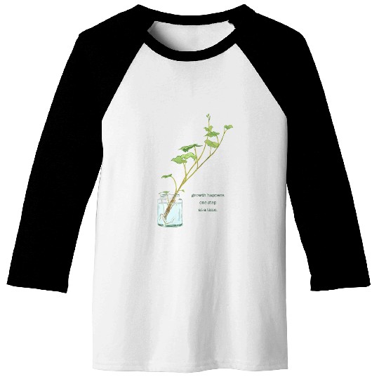 Growth Happens One Step At A Time Baseball Tees
