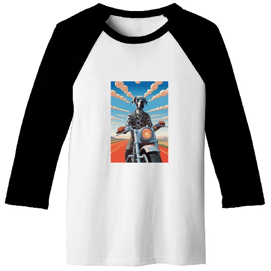 This is Great : Great Dane Riding a Motorcycle Baseball Tees