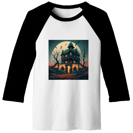 Haunted House Baseball Tees