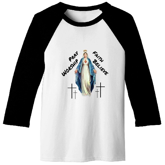 Virgin mary Baseball Tees