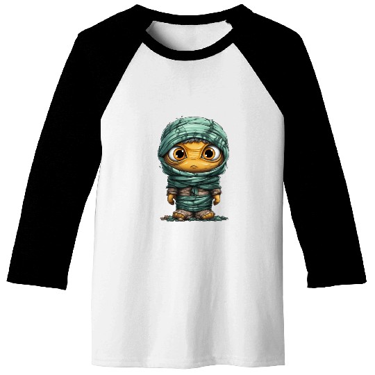 Halloween Spooky Cartoon Mummy Baseball Tees