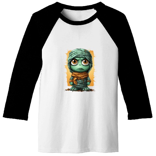 Halloween Spooky Cartoon Mummy Baseball Tees