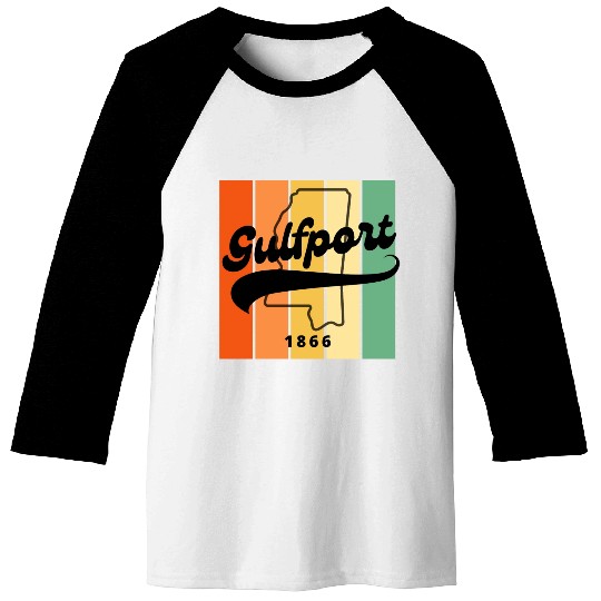 Gulfport Mississippi 1866 Baseball Tees