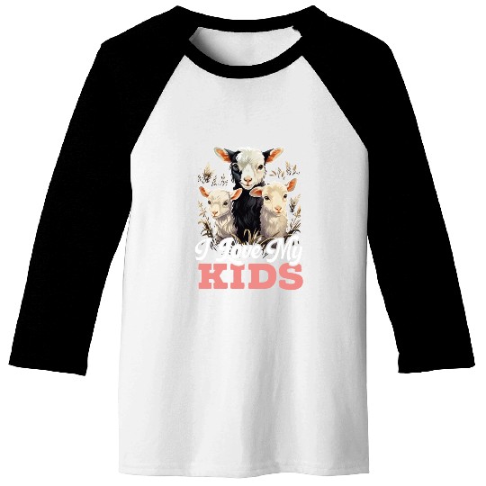 Goat Lover Kid Ranch Wool Farm Animal Farming Baseball Tees