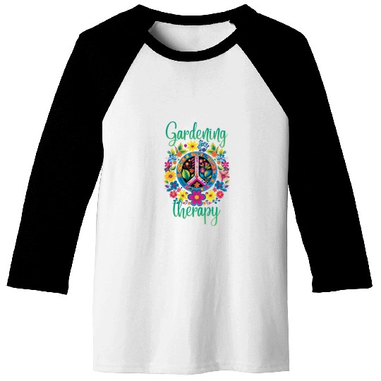 Floral Gardening Therapy Baseball Tees
