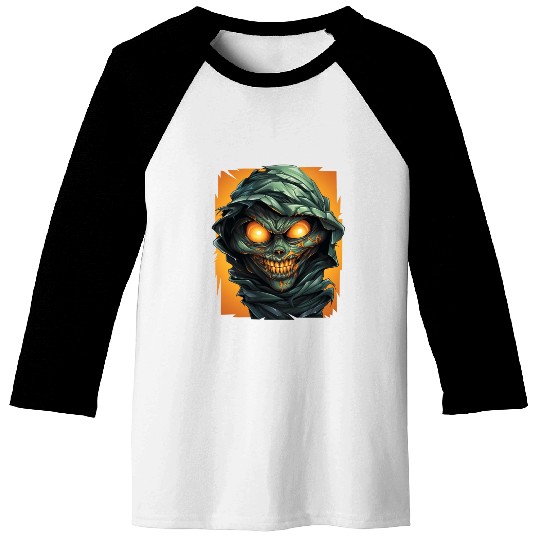 Halloween Spooky Cartoon Mummy Baseball Tees