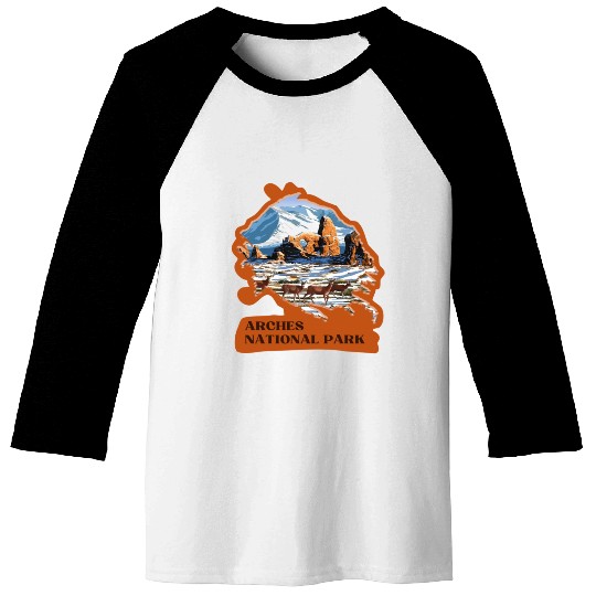 Arches National Park Stickers Baseball Tees