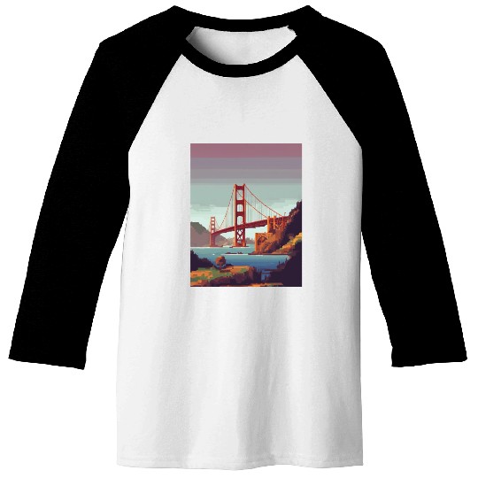 Golden Gate Bridge California Baseball Tees, Golden Gate