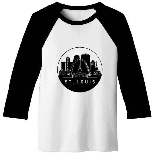 St. Louis Missouri Skyline Baseball Tees
