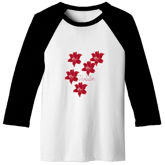 flower Baseball Tees
