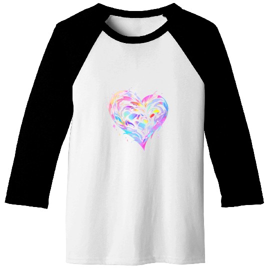 Abstract Heart Baseball Tees