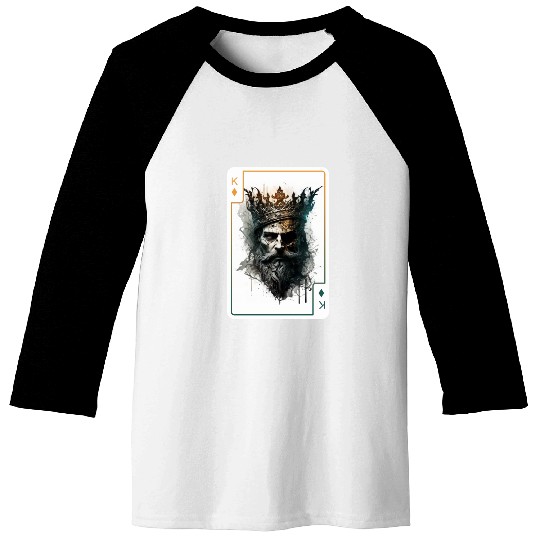 Poker Card Game Scary Halloween Baseball Tees