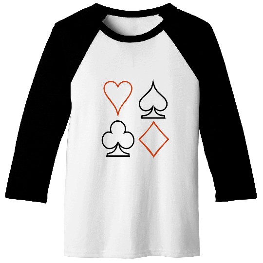 Playing Card Poker Baseball Tees