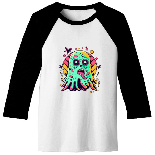Weird ghost N6 Baseball Tees