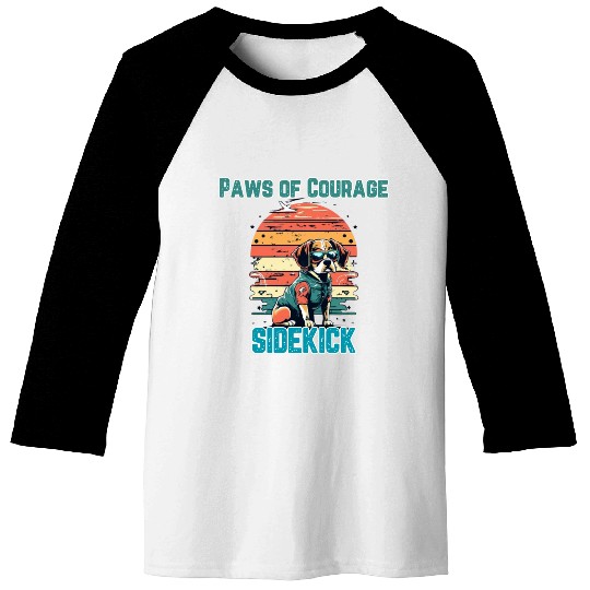 Courageous Canine Companion Baseball Tees