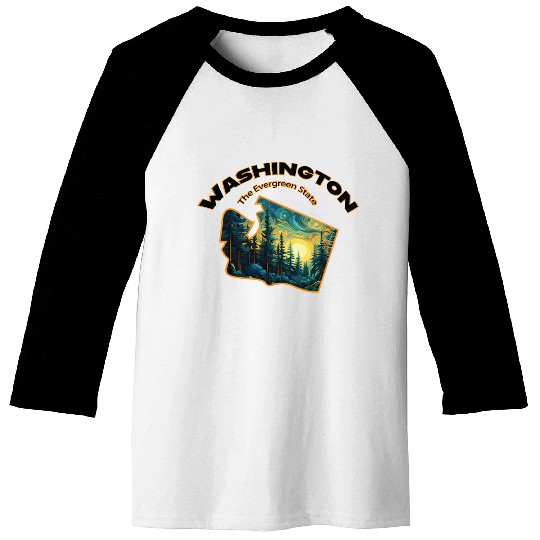 Washington Wildlife - evergreen Baseball Tees