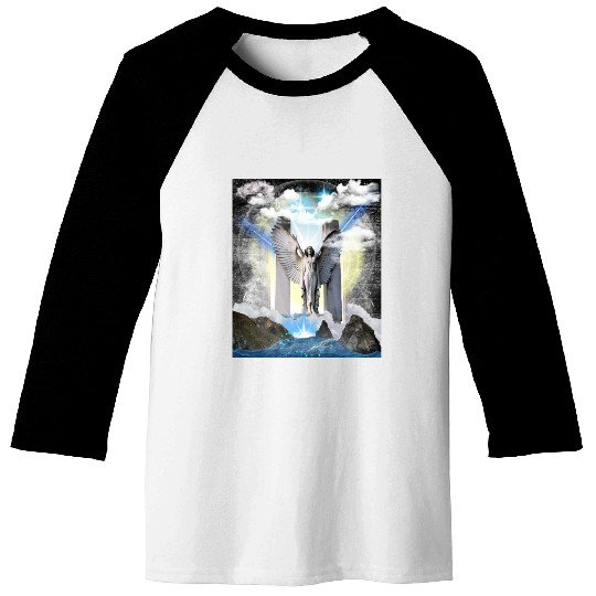 Celestial Gateway - Angelic Serenity Baseball Tees