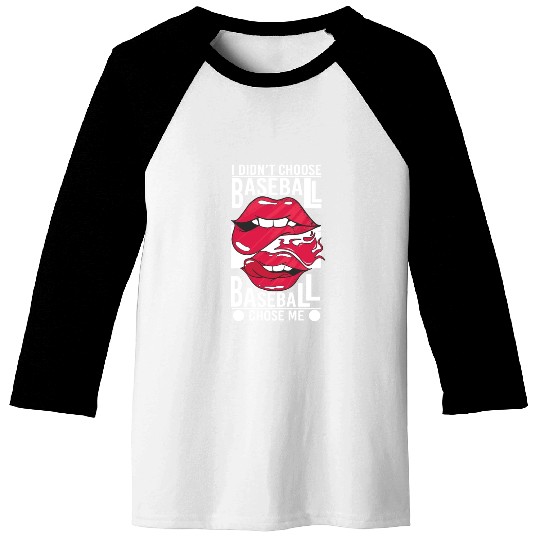 Funny Baseball Player Saying Sexy Lips Lip Bite Baseball Tees