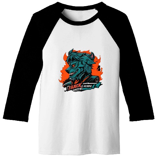 green Werewolf style Baseball Tees