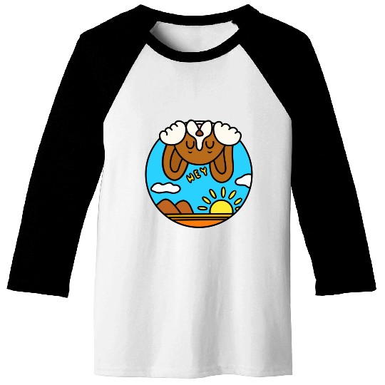 Funny playful cartoon beagle Baseball Tees