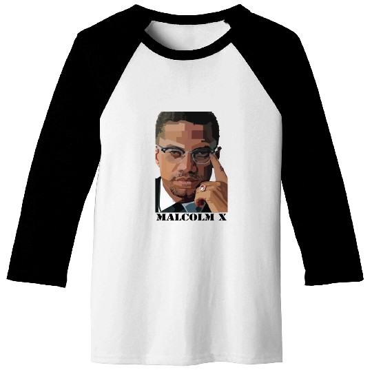 Malcolm X Baseball Tees