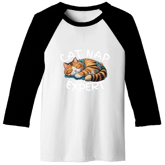 Cat Nap Expert Baseball Tees