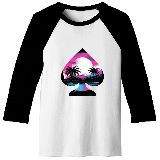 Tropical Synthwave Baseball Tees