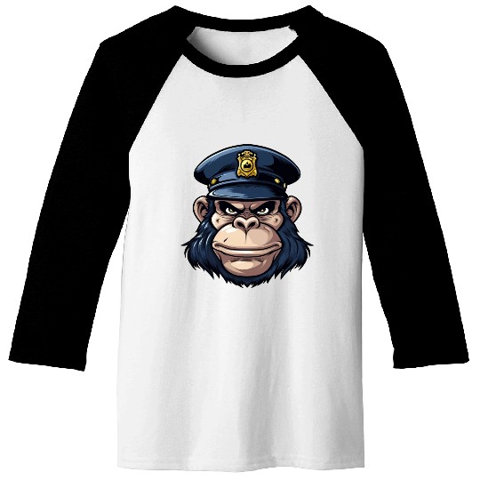 Monkey policeman Baseball Tees