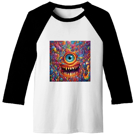 Going On a Little Trip - Cyclops and Teeth Psyched Baseball Tees