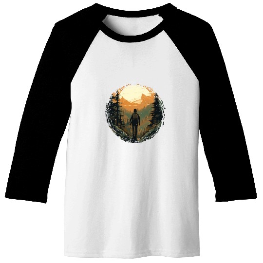Forest nature trekking adventure Baseball Tees