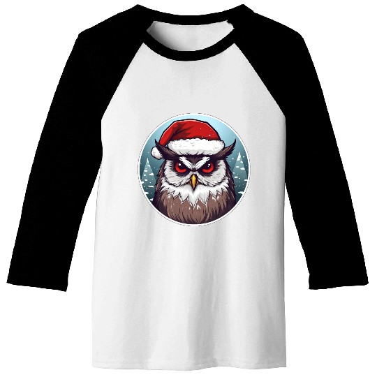 Christmas owl Baseball Tees